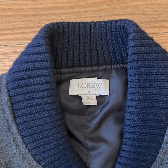 J.Crew Navy and Gray Wool Varsity Jacket - Picture 5 of 7